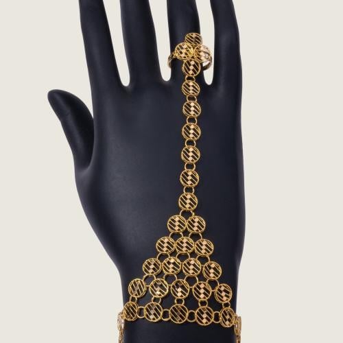 كف ذهب عيار 21 بتصميم شرقي تراثي