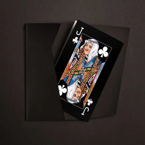 كرت هدايا بتصميم ورق بلوت فخم CJ2