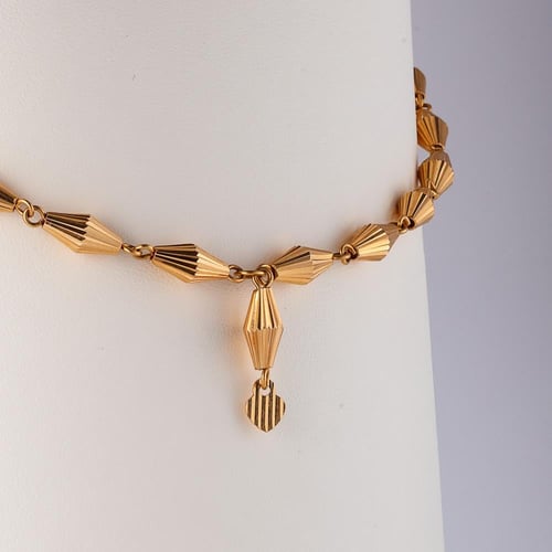 عقد ذهب حجازي تراثي عيار 21 تصميم فاخر