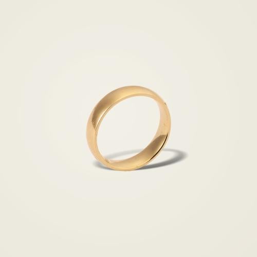 خاتم ذهب عيار 18 بتصميم حلقه متصله