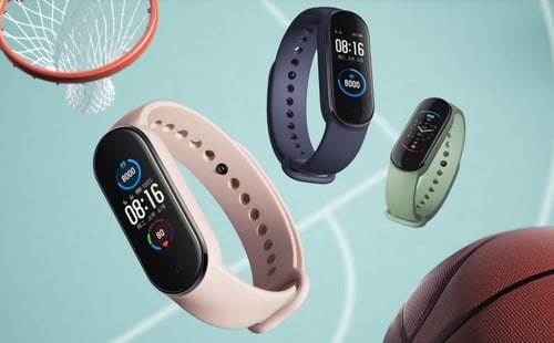 ساعة شاومي باند 5 الذكية بشاشة لمس ملونة لتتبع الل...