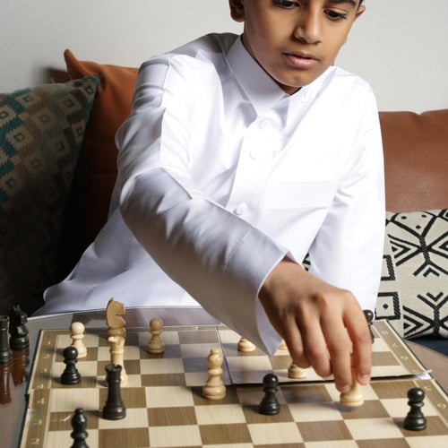 ثوب أولاد قماش خفيف، كم سادة