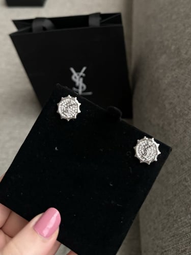 حلق سان لوران فل زيركون