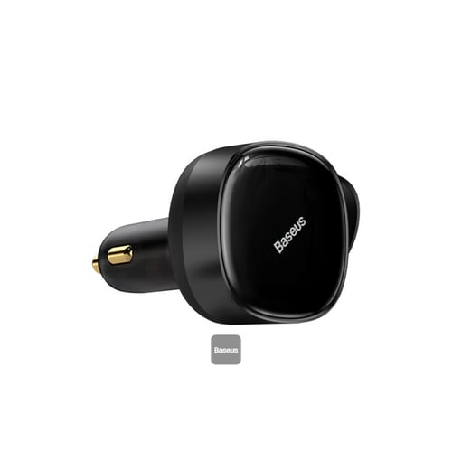 شاحن سيارة بيسوس مع كيبلين مدمجة قابلة للسحب بقوة...