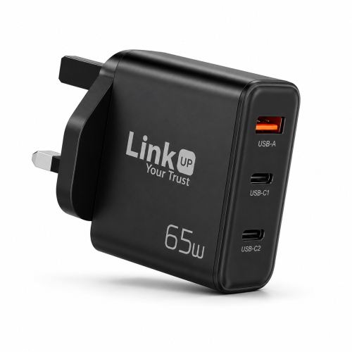 شاحن LinkUP GaN عالي الطاقة بقوة 65 واط