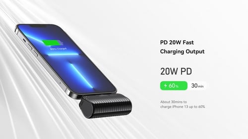 بطارية متنقلة بسعة 5000 ملي امبير ميني اسود & سلفر