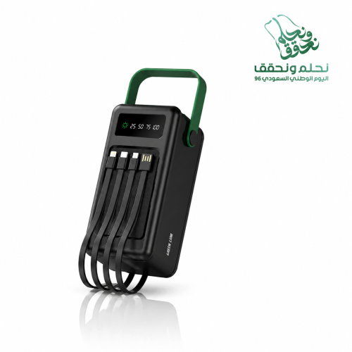 باور بانك سولار ماكس 80000 مللي أمبير باللون الأسود من جرين ليون