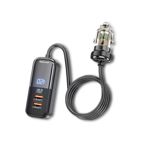 شاحن سيارة بورودو Porodo متعدد المنافذ بقوة 120 وا...