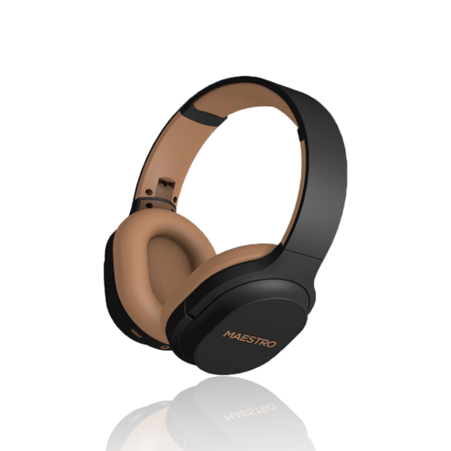 مايسترو - نيتڤ سماعة رأس بلوتوث (أبيض/بني)