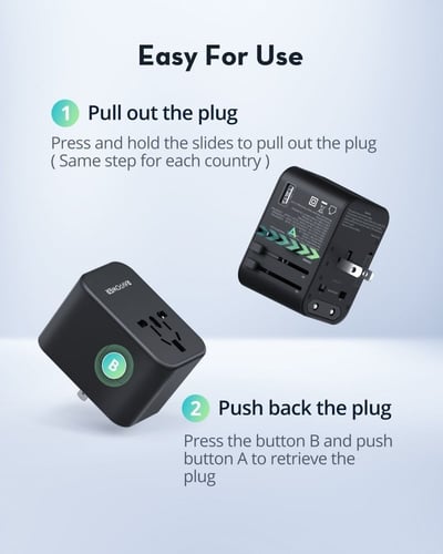 فيش سفر راف باور بقوة 65 واط متعدد المداخل مع منفذ...