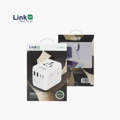 شاحن دولي Link UP فيش دولي لينك اب 45 واط