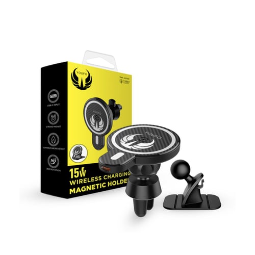 حامل و مثبت جوال مغناطيسي مع شاحن لاسلكي MagSafe ب...