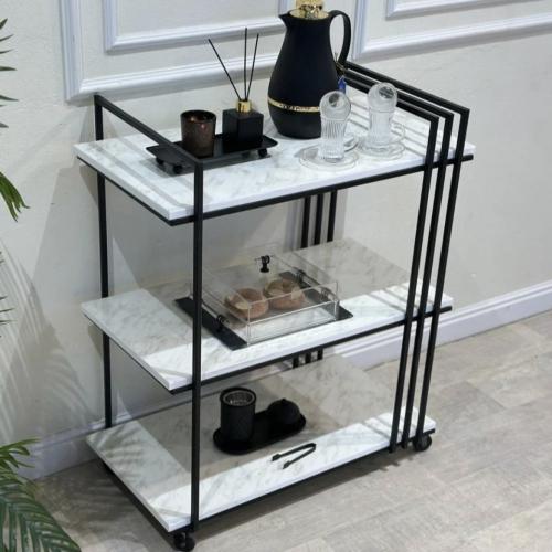 عربة تقديم بديل الرخام