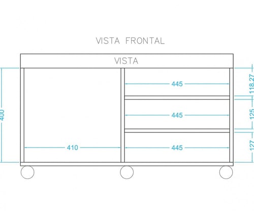 طاولة تلفزيون بني 90 سم