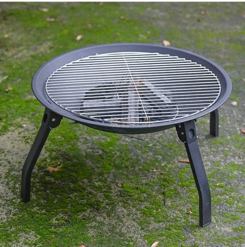 موقد حطب للتدفئة والشواء