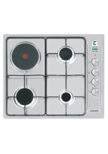 موقد جليم غاز 60سم 1كهرباء+3غازGTL647IX