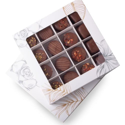 مجموعة - 12 - علبة ورقية مقسمة لتقديم الحلويات - 1...