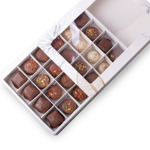 مجموعة - 12 - علبة ورقية مقسمة لتقديم الحلويات - 2...