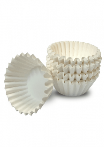 مجموعة - 350 - ورق كب كيك أبيض - 4.4 سم