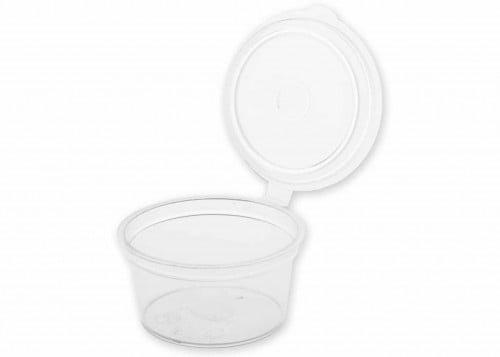 50 علبة صوص شفافة بغطاء متصل - 35 مل