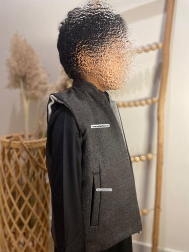 سديري الجوخ "موديل الرمادي المزدوج" - فخامة ودفء