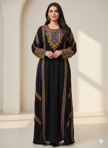 جلابية بتطريز عسيري