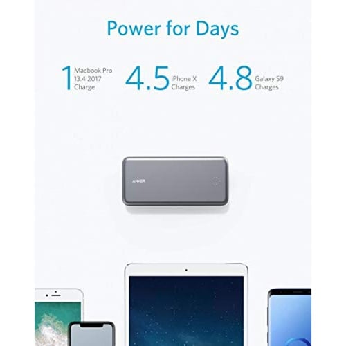 شاحن متنقل أنكر بسعة 19000 بتقنية PD وIQ و Hub لنق...