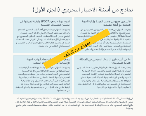 Master's in Quality Management in Educational Institutions - PDF file for preparation and passing the interview