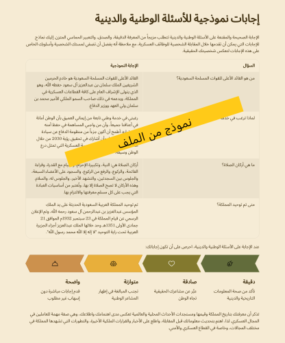 Military jobs in Saudi Arabia - PDF file for preparation and passing the interview