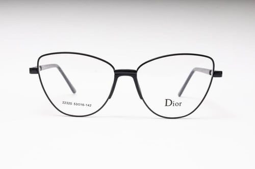 نظارة طبية ديور بإطار معدني أسود أنيق