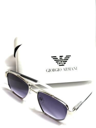 نظارة رجالية ARMANI – تصميم أنيق بذراع أبيض شفاف