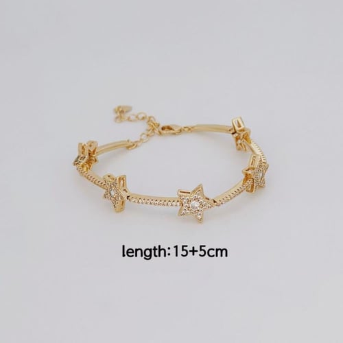 طقم النجوم المطلي والمرصع بالزركون الفخم