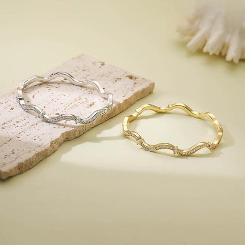 اسوارة تصميم ويفي فخم مرصع بالزركون الاصلي