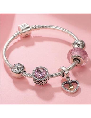 اسوارة الحلقات والقلب الذهبي مقاس16