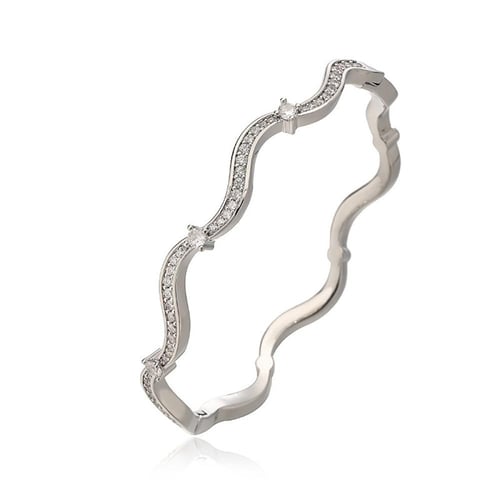 اسوارة تصميم ويفي فخم مرصع بالزركون الاصلي