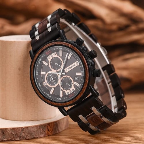 ساعة رجالية خشبية من بوبو بيرد