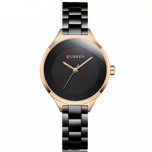 ساعة نسائية Curren 9015 بسوار من الستانلس ستيل: أن...