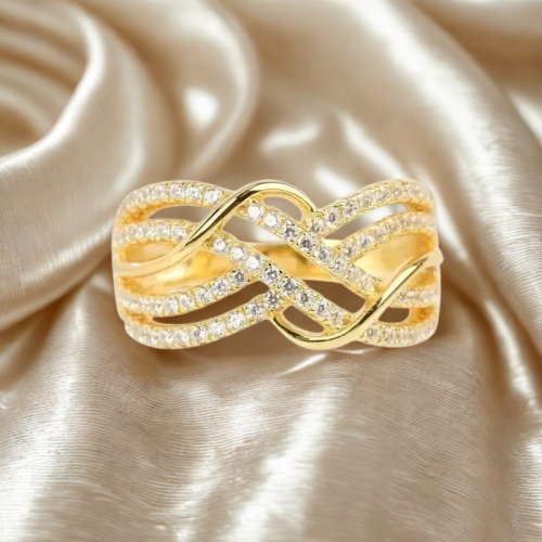 خاتم بتصميم أمواج ناعمة