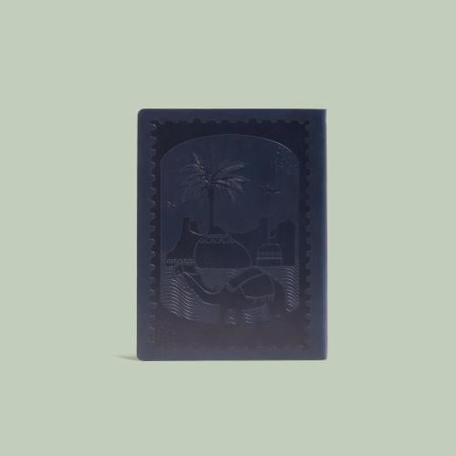 Blue leather notebook A5