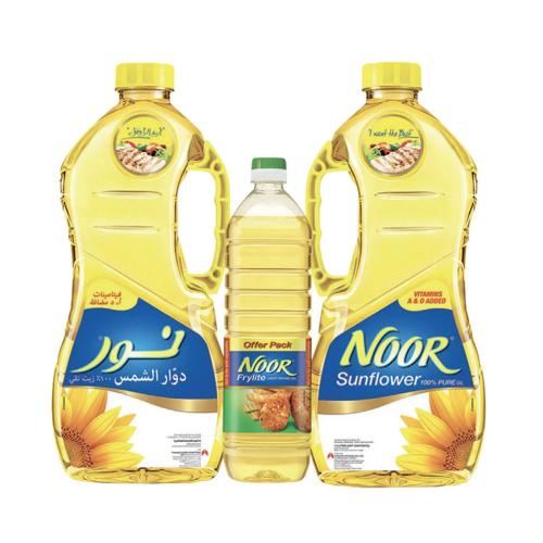 نور زيت نور دوار الشمس ( 2 عبوة 1.5 لتر + 500 مل)