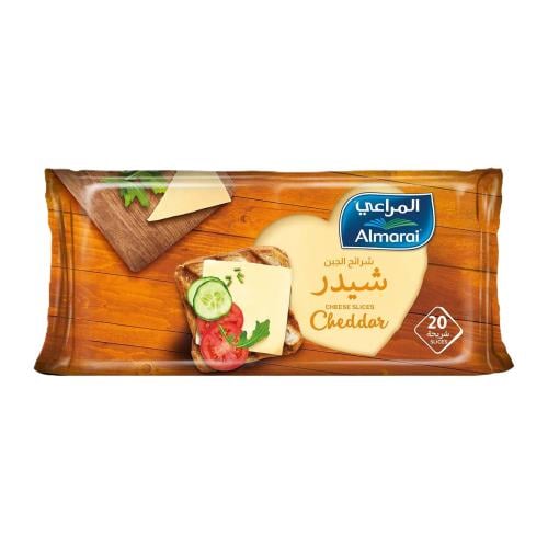 جبن شيدر شرائح المراعي 20 شرائح - 400 جم-