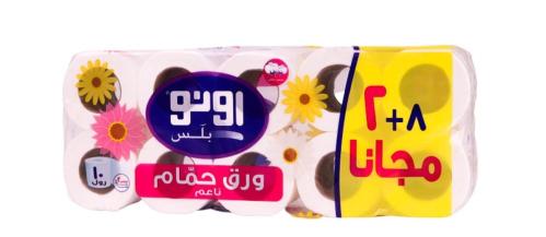 مناديل رول اونو ورق حمام ناعم 8+2