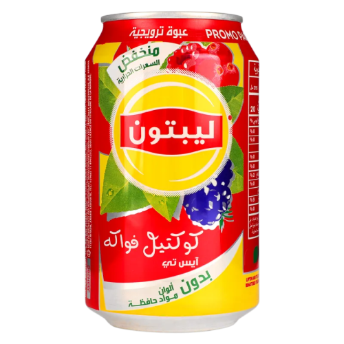 ليبتون ايس تي كوكتيل بنكهة الفواكة - 310 مل -