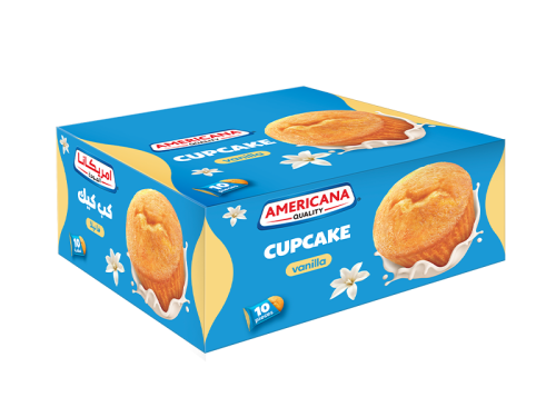 كب كيك امريكانا فانيلا 10 قطعه 25 جم