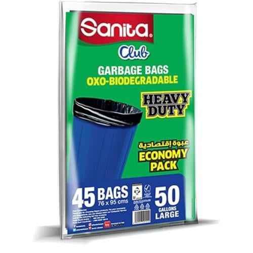 اكياس نفايات كلوب سانيتا 50 جالون 45 كيس كبير