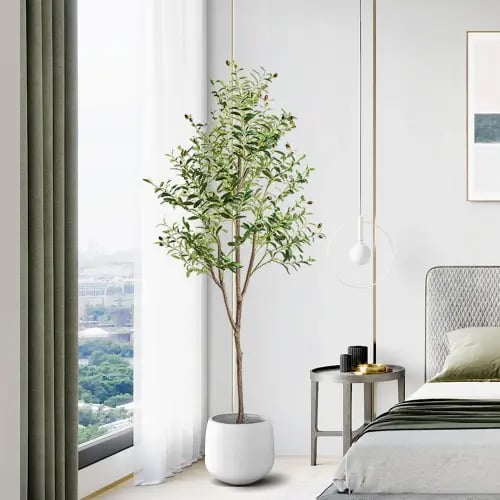 5/6ft كبير نباتات الزيتون الاصطناعية بوعاء طويل ال...