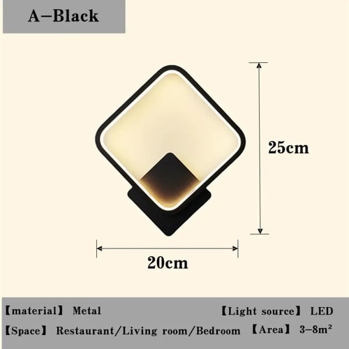 مصباح جداري بسيط على شكل ماس شمالي ، مصباح ليد شبه...