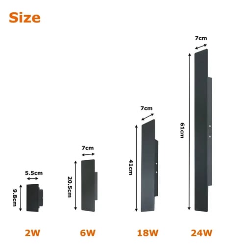 مصباح جداري LED حديث مقاوم للماء ، إضاءة علوية وسف...