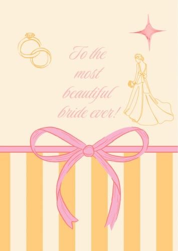 بطاقة أجمل عروسة