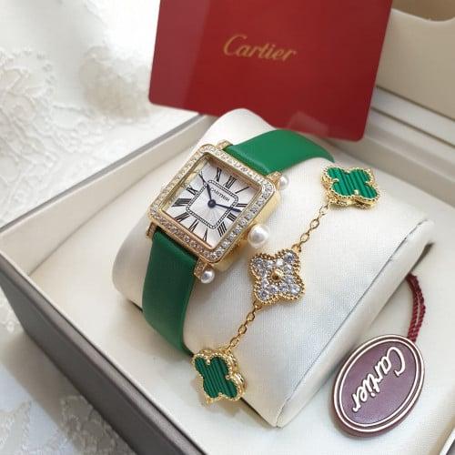 ساعة كارتير نسائي درجة اولى مع اسورة